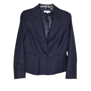 Pendleton‎ Blazer Sz 10P Black 100% Virgin Wool Office Academia EUC